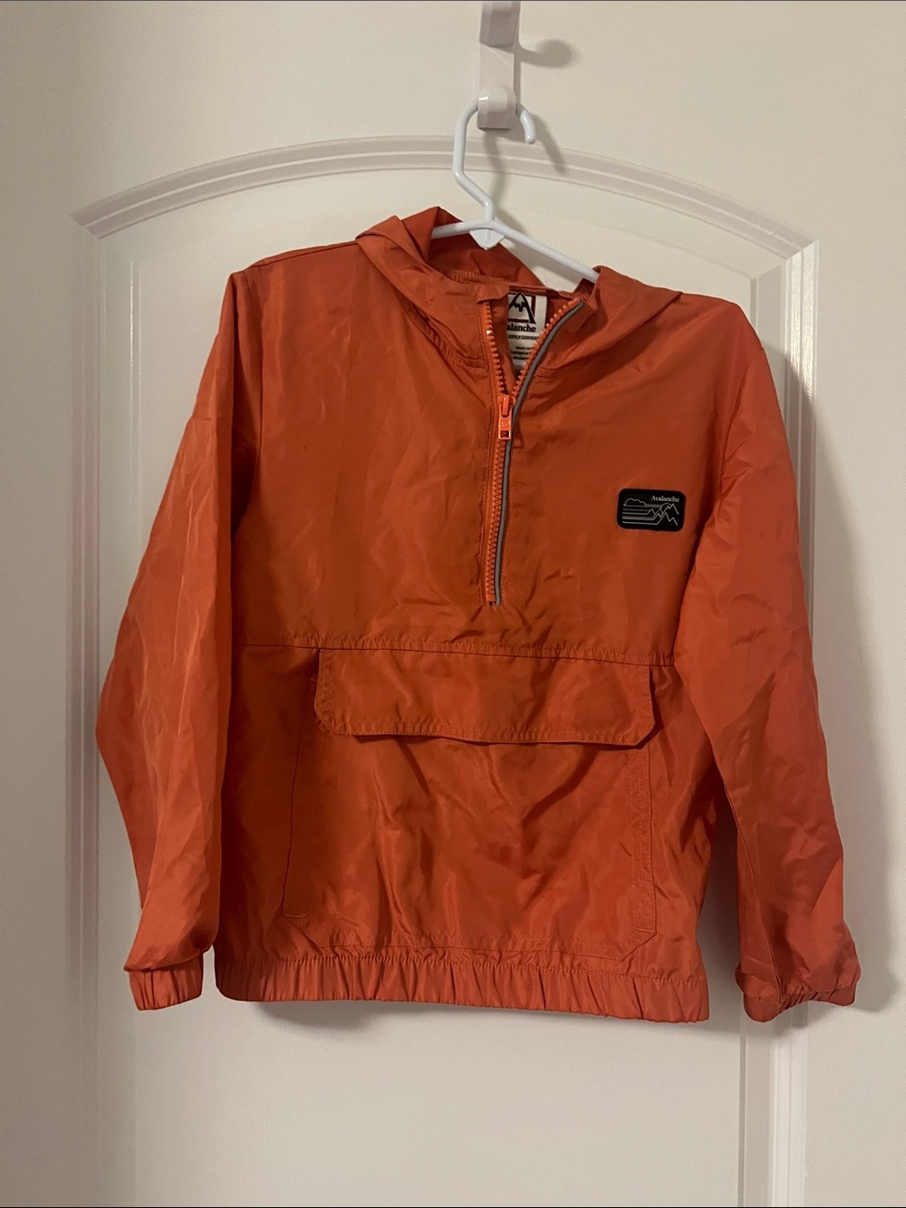Avalanche Orange Pullover Rain Anorak with Hood